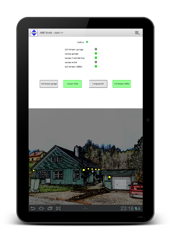 HMI Droid android home automation tablet app