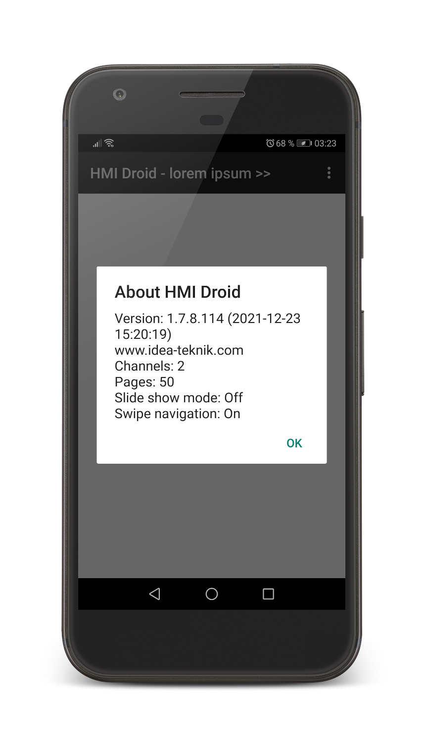 HMI Droid 1.7.8.114 - About