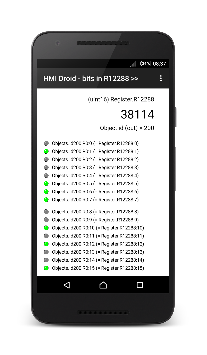 HMI Droid - bit address 64k reg